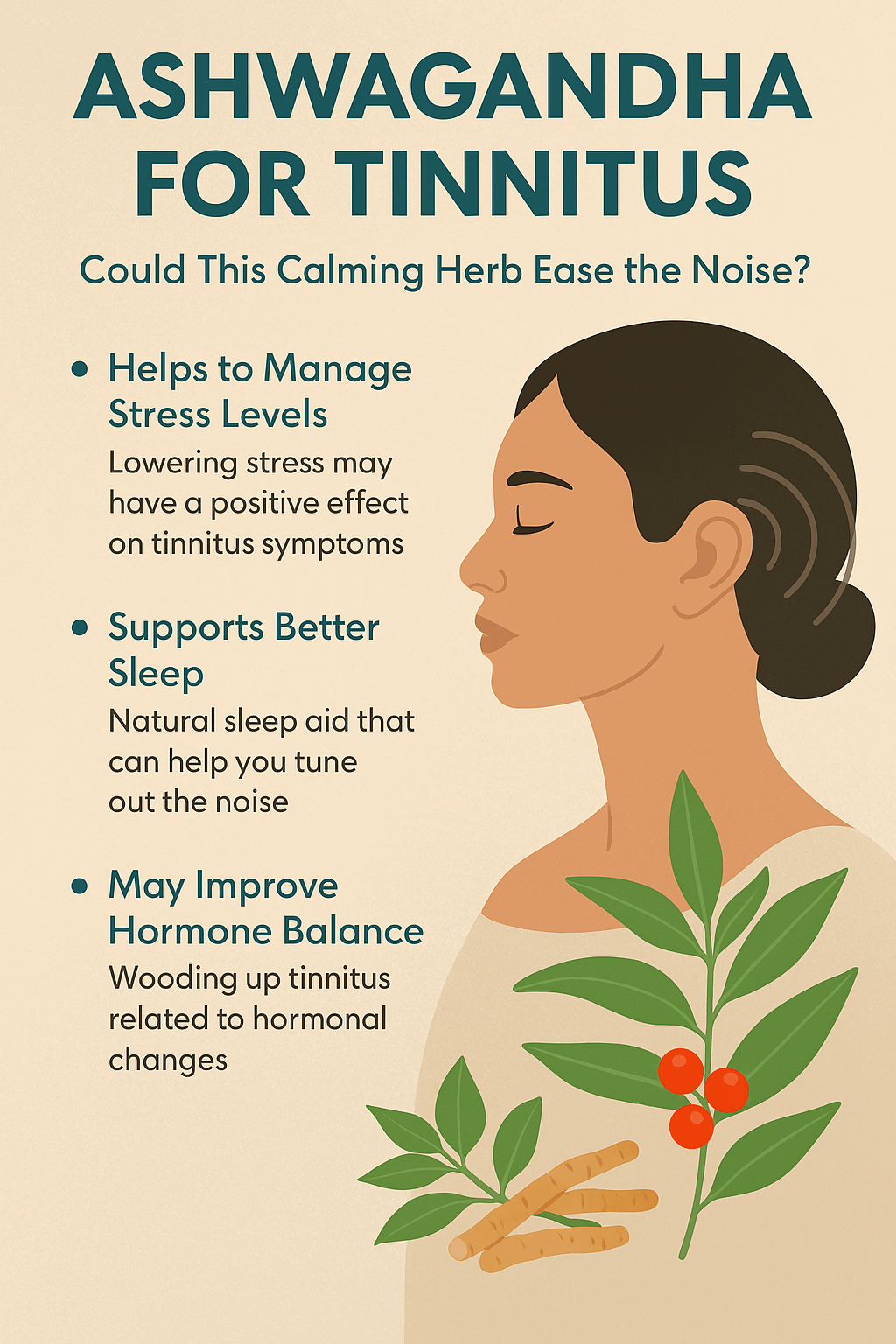 Ashwagandha for Tinnitus Relief: Benefits sleep & Stress