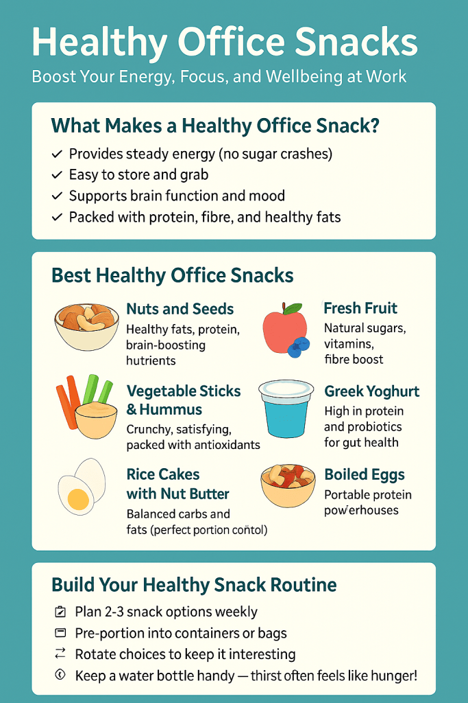 Discover the best healthy office snacks to fuel your energy, boost focus, and support your wellbeing during the workday. Easy, Read how here.