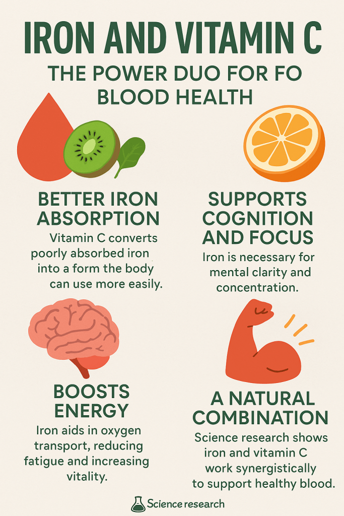 Boost energy and support healthy blood with iron and vitamin C. Discover how this natural combo improves absorption, focus, and vitality.