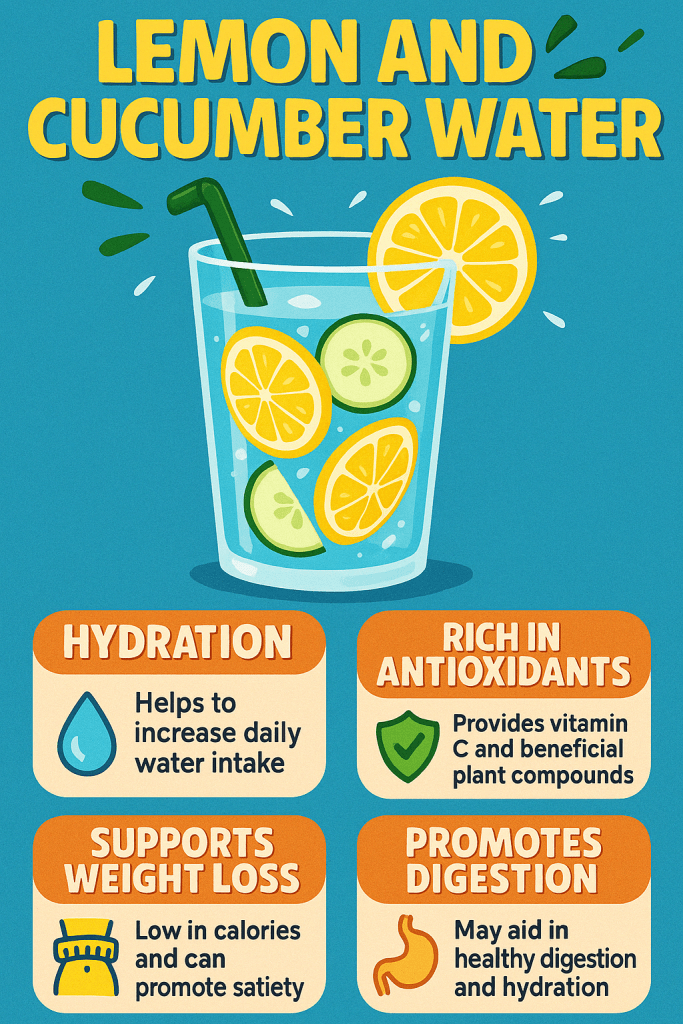 Lemon and Cucumber Water Natural Health Boost