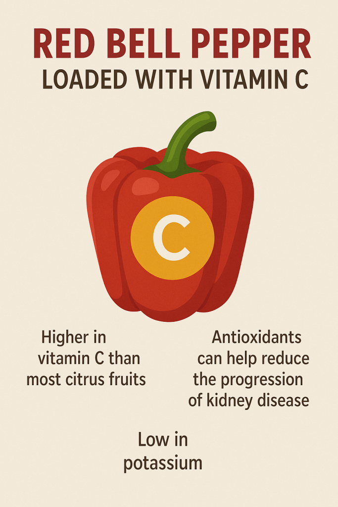 Discover how red bell peppers support kidney health with low potassium, rich antioxidants, and high vitamin C. Your whole body will thank you