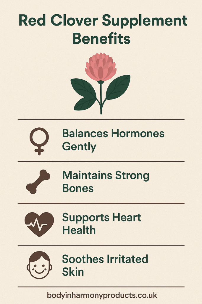 Learn how red clover supplement supports hormones, bones, and heart health naturally. Discover its benefits, backed by research.