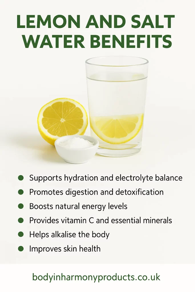 The surprising lemon & salt water benefits for energy, hydration, and digestion. Learn how this simple mix can boost your mornings naturally.