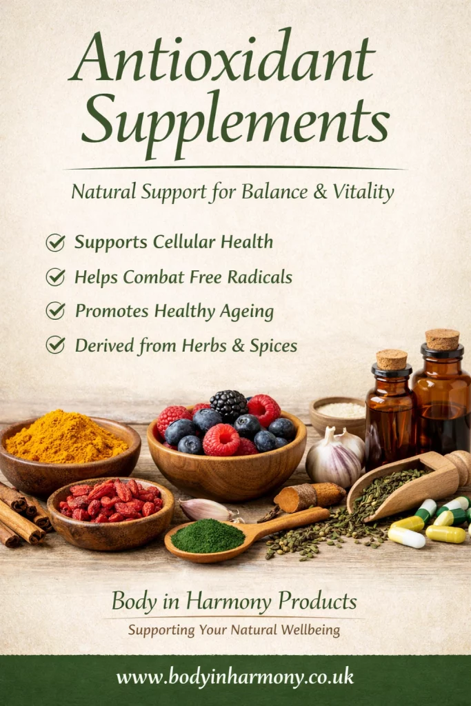 Learn how antioxidant supplements support balance, vitality, and long-term wellbeing through gentle, natural nutritional support right here.