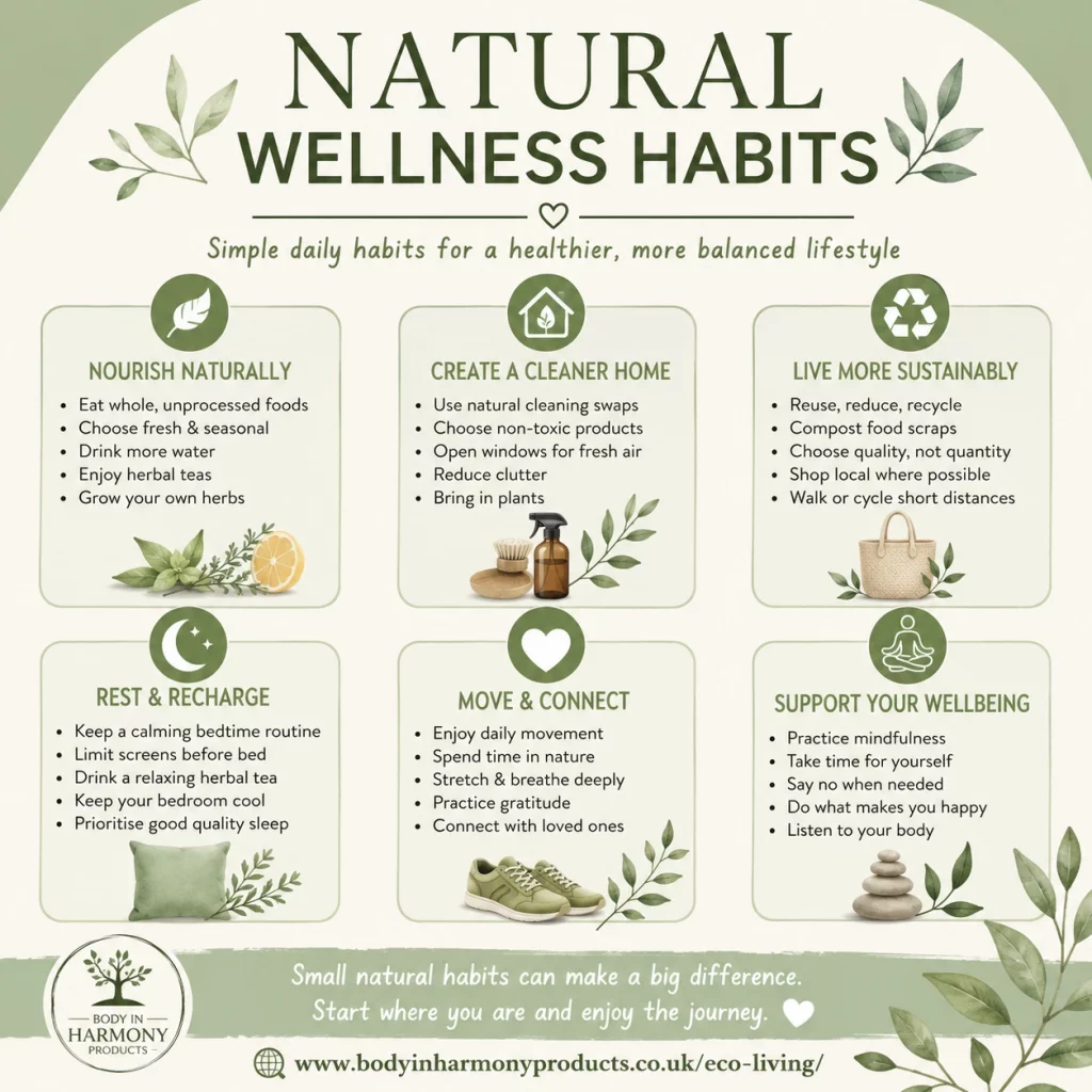 Do you want a healthier natural lifestyle without overwhelm? These natural wellness habits can help you slow down and feel more balanced.