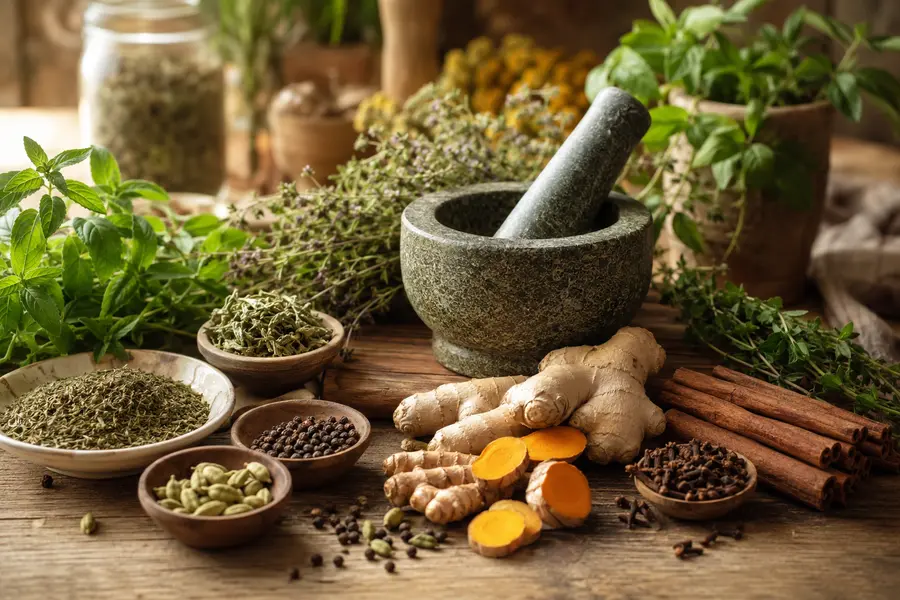 Herbs and spices, natural living
